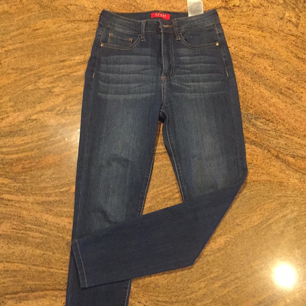 Guess blue skinny jeans (high waisted)